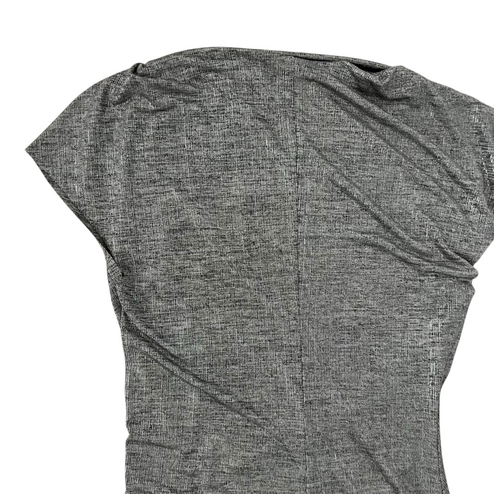 Isabel Marant Etoile Nadilia Ruched Silver Metallic Shimmer Mini Dress SZ S - Picture 8 of 15